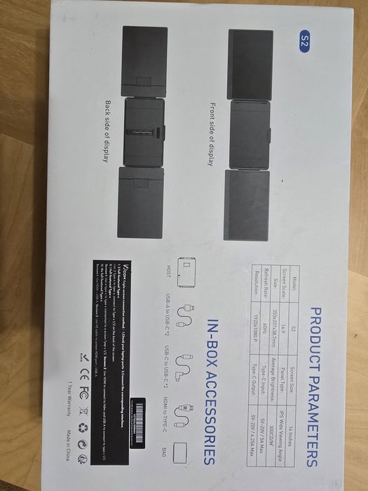 V2Com 3 screen laptop. Extensie + 2 displayuri pentru laptop prin HDMI si USBC FHD