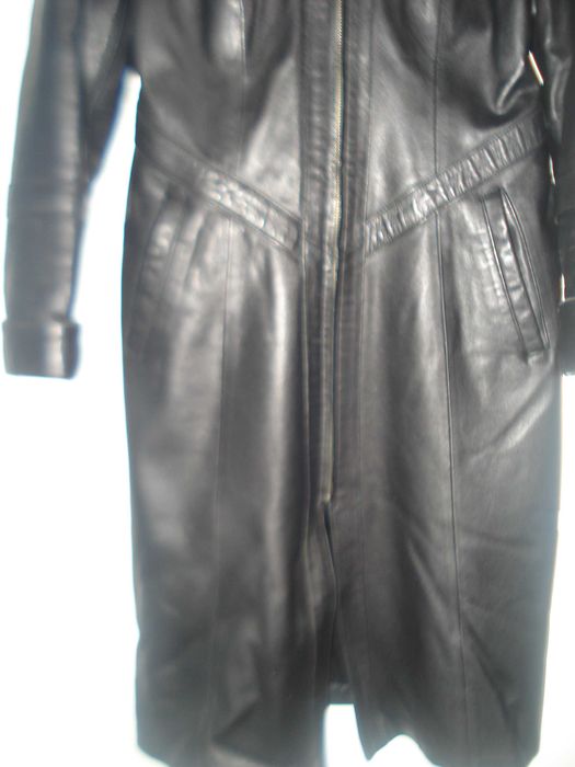 естествена кожа манто с подплата запазено