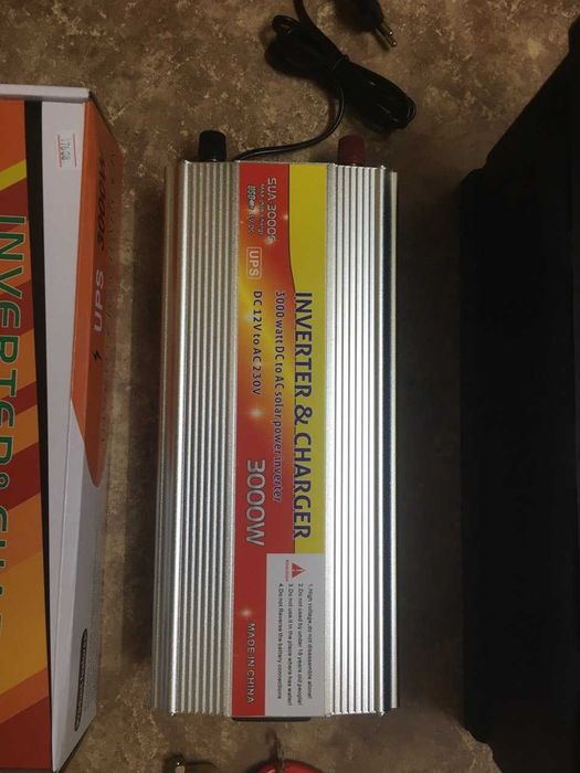 Инвертор 3кВа с фунцией зарядки аккумулятора+аккумулятор 95А