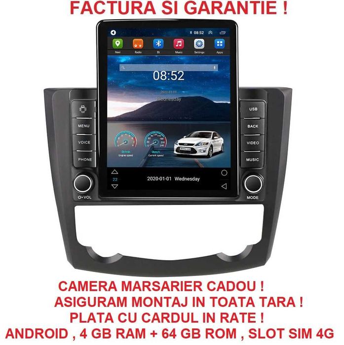 Navigatie pentru Renault Kadjar 2016 - 2021 Ecran TESLA 9.7 inch 4GB