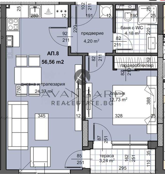 Продава се Двустаен апартамент в Пловдив, Тракия - 66 кв.м за 1561 €/кв.м - Снимка #3