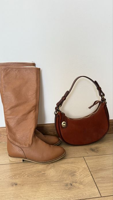 Итальянские кожаные сапоги