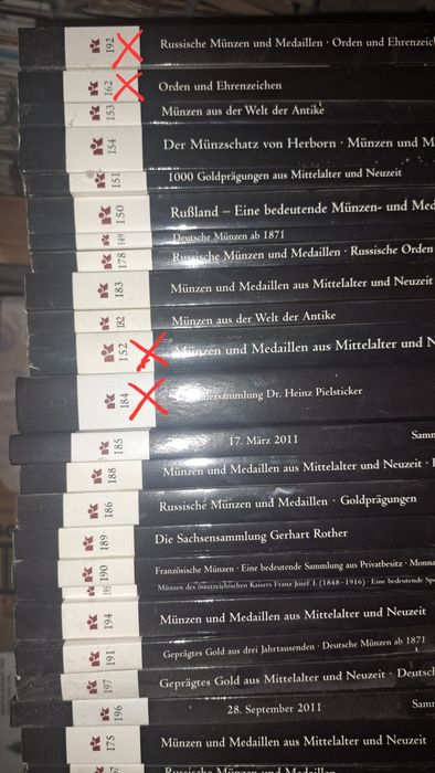 Cataloage numismatice Kunker - monede rare aur / argint