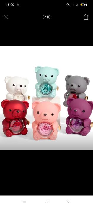 Футляр мишка с ожерельем