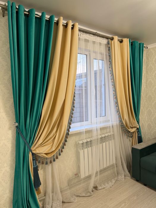 Шторы с карнизом Ширина 2*50, высота2,45