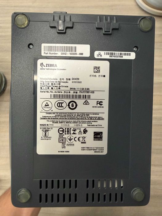 Imprimanta de etichete Zebra GK420t USB+Ethernet - 1400 RON/BUC