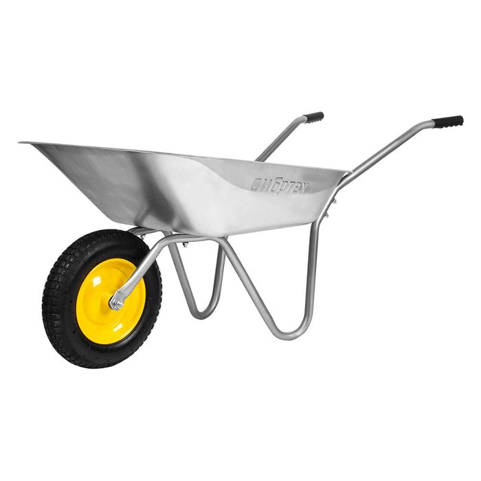 Тачка садовая, грузоподъемность 90 кг, оцинк. рама, объем 65 л