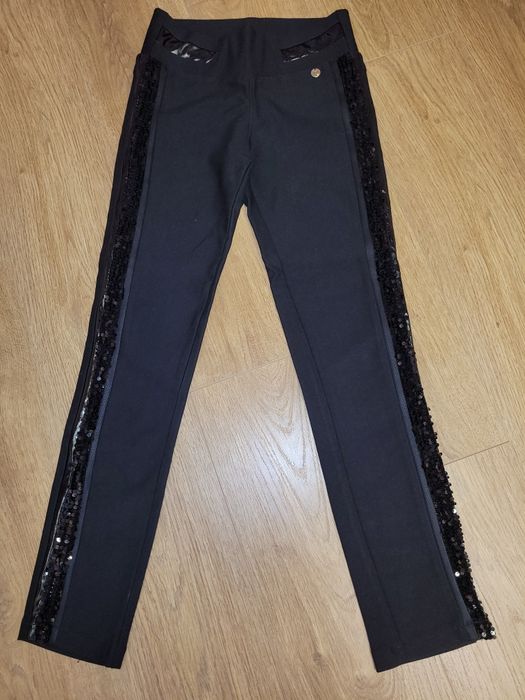 Черен клин панталон Lucy