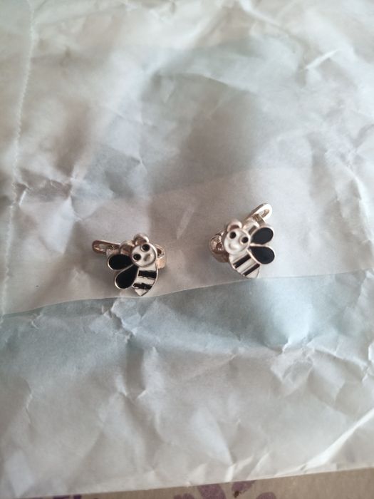 Детски сребърни обеци