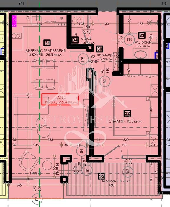 Продава се Двустаен апартамент в Велинград - 78 кв.м за 1146 €/кв.м - Снимка #2