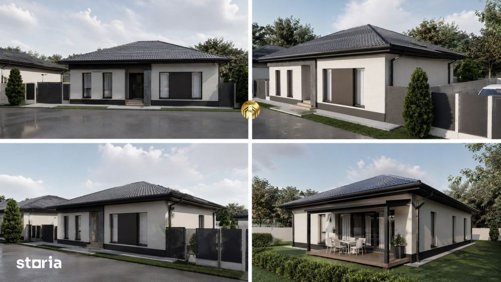 Casa moderna pe parter | 4 camere | Incalzire in pardoseala | La c