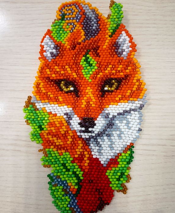 Лиса плетение бисером