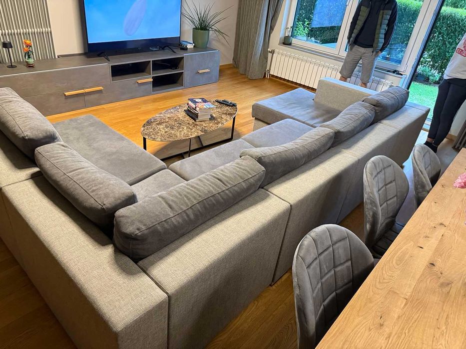 П образен диван + задна табуретка