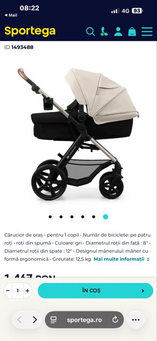 Kinderkraft Moov 2   3in1 Moonlight Grey roti spuma Eva