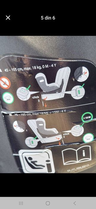 Scaun auto pentru copii gb - Vaya2 I-Size rotativ 360° 0 - 18 kg