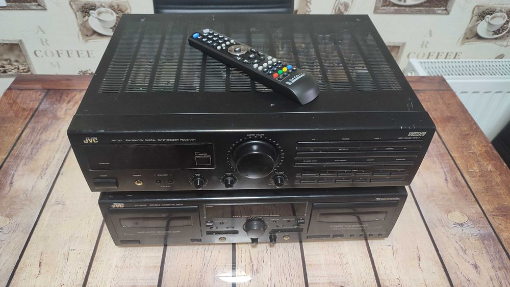 Amplituner JVC, dublu deck JVC.