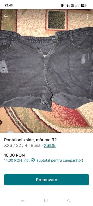 Pantaloni scurți dama xside marime 32 (waikiki)