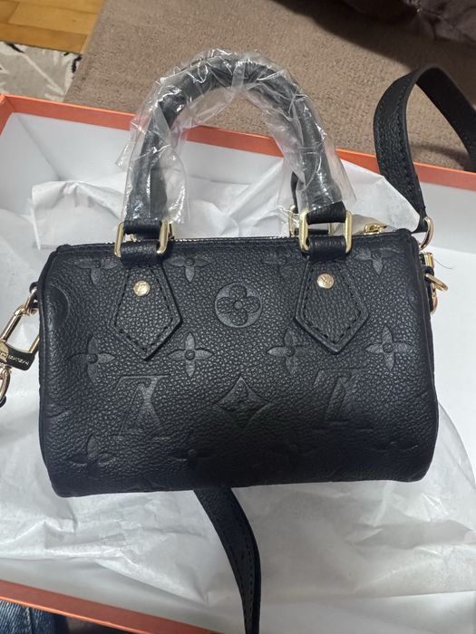 Geanta LV Nano Speedy 16cm  piele naturala
