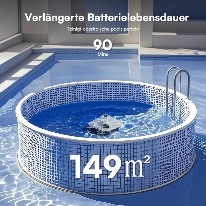 Безжична прахосмукачка за басейн Pool Robot с батерия 40 W
