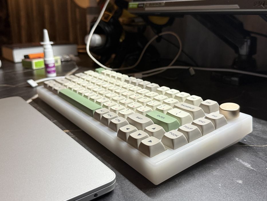 Кастомная клавиатура Akko Cream Yellow Pro v3