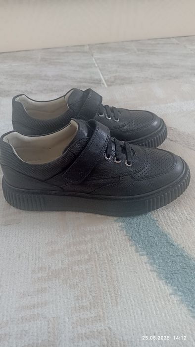 Туфли-кеды кожаные детские подростковые