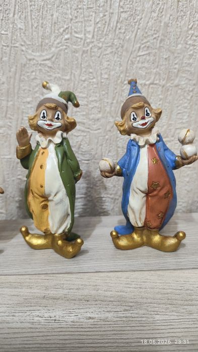Фигурки декоративные. Клоуны 4шт.
