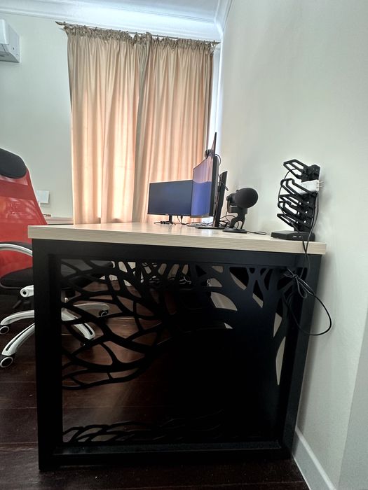 Прочный Компьютерный стол 120×60 см, металл + дерево