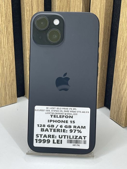 Iphone 15 128Gb 97% baterie Garantie / Factura #60196