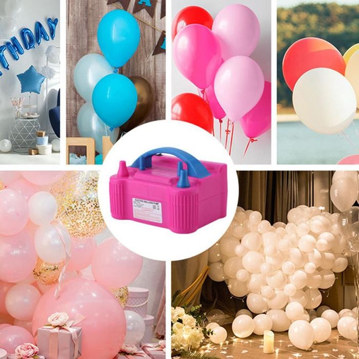 Электрический насос для воздушных шаров с двойными отверстиями.