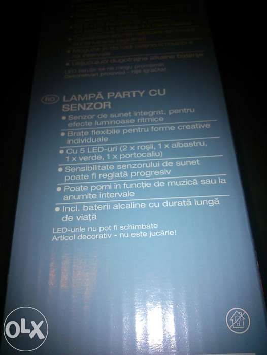 Lampa Party (2 modele ) cu Senzor - Noua, Sigilata