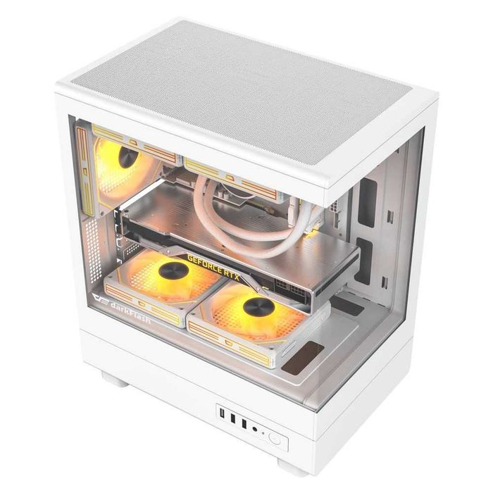 ' Корпус для ПК darkFlash DB330M MESH WHITE (M-ATX, Без вентиляторов)