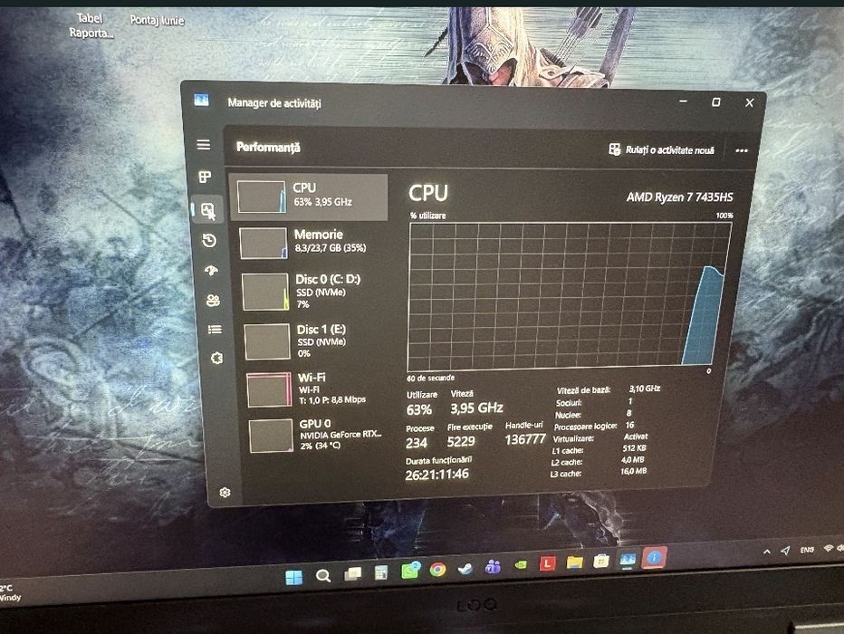 Lenovo LOQ 15ARP9 ryzen 7 7435HS  RTX 4050 24Gb DDR5