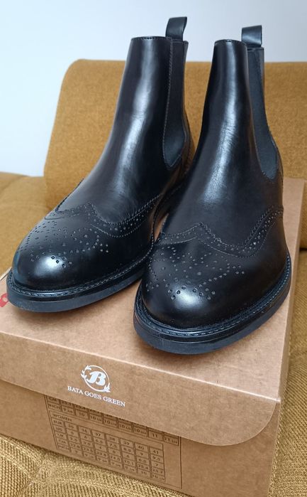 Нови BATA мъжки боти/ботуши естествена кожа 42 номер