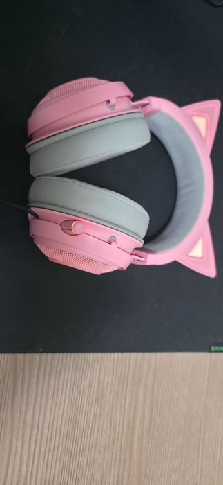 Casti gaming Razer Kraken Kitty, USB, Quartz Edition