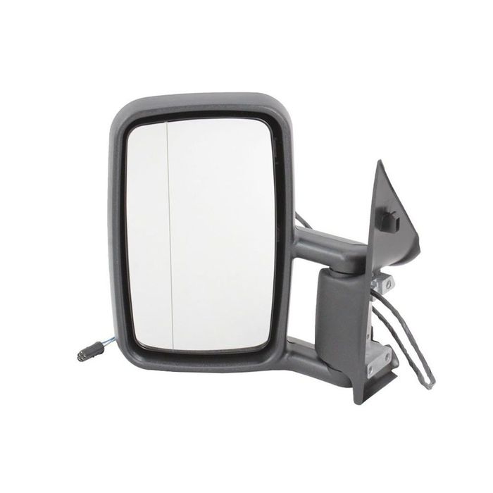 Oglinda exterioara Mercedes Sprinter, 01.1995-2006 stanga/dreapta View Max crom asferica carcasa neagra reglare manuala fara incalzire, model SCURT