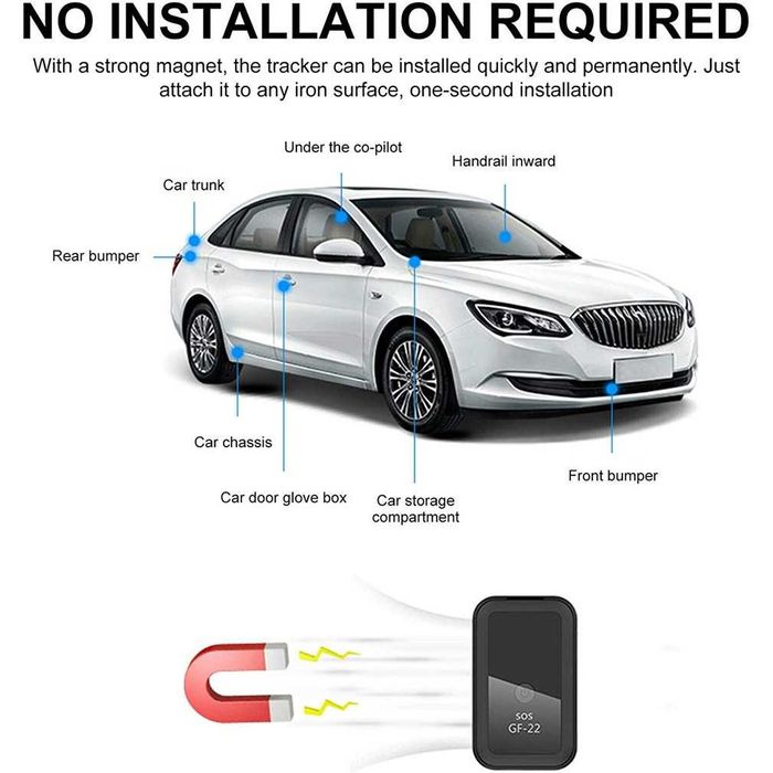 GPS тракер, Модел GF-22, Проследяване, Подслушване, за Android и iOS