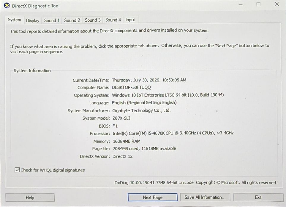 Desktop 16GB RAM intel i5 Haswell 4670K GTX 760