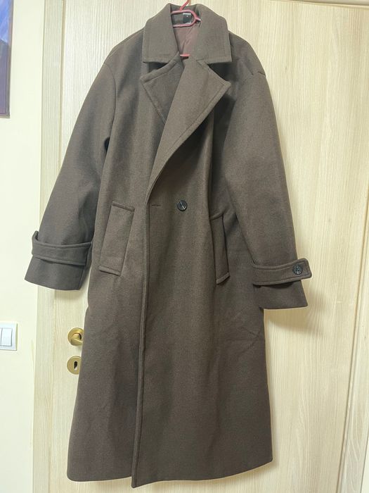 Ново Вълнено Oversized Палто размер М