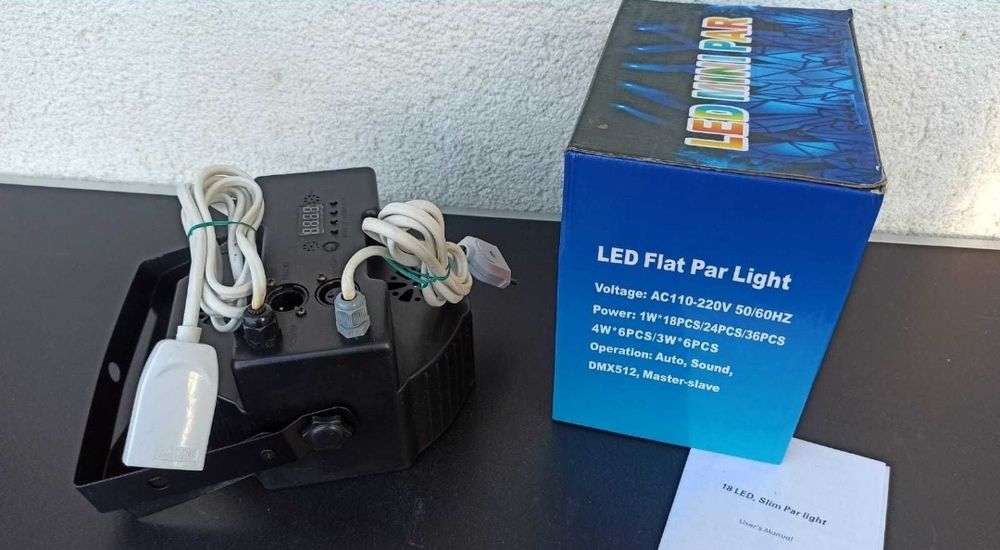 Led flat par light 18x1w rgb disco party ball 6x3w accesorii camera