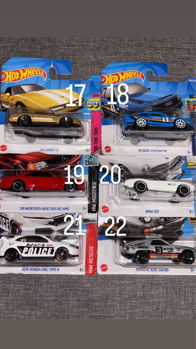 Hot Wheels колички различни видове