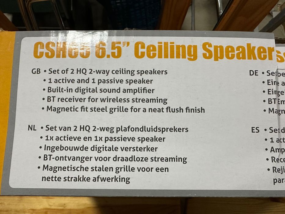 Таванни Спикъри Тонколони Bluetooth Стерео Power Dynamics CSH65 6.5"