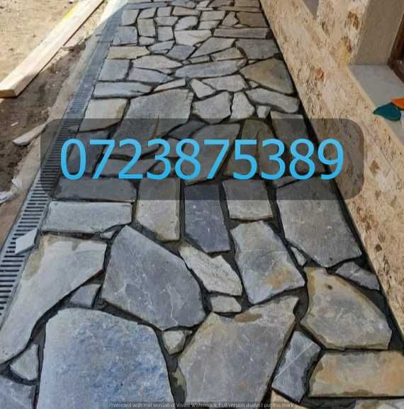 Amenajări Curți cu Piatră de Carieră (Material și Manoperă)