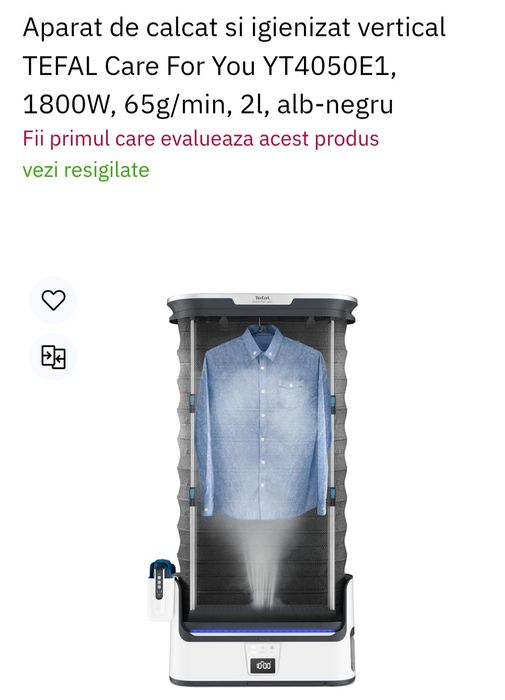 Aparat de călcat și igienizat vertical  + uscator
