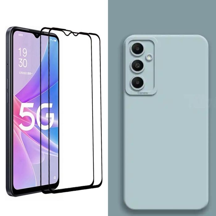 Husa Soft Catifea si Folie Sticla Samsung A05/A05S/A15/A25/A16/A36/A56/A37/A57