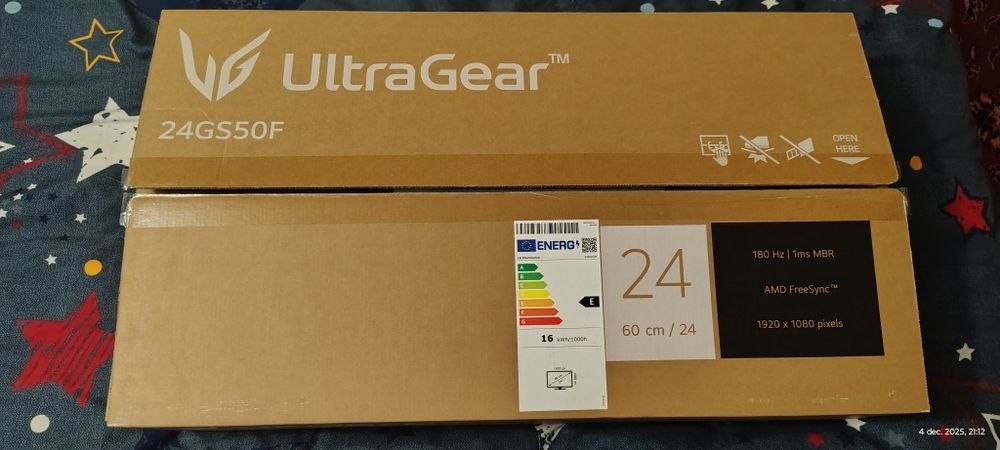 Monitor Gaming LG UltraGear 24" - 180 Hz ca Nou, utilizat 2 luni.