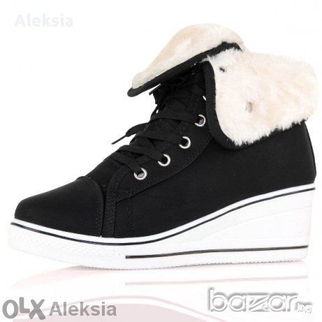 Чисто Нови уникални зимни кецове платформи в два цвята н.37