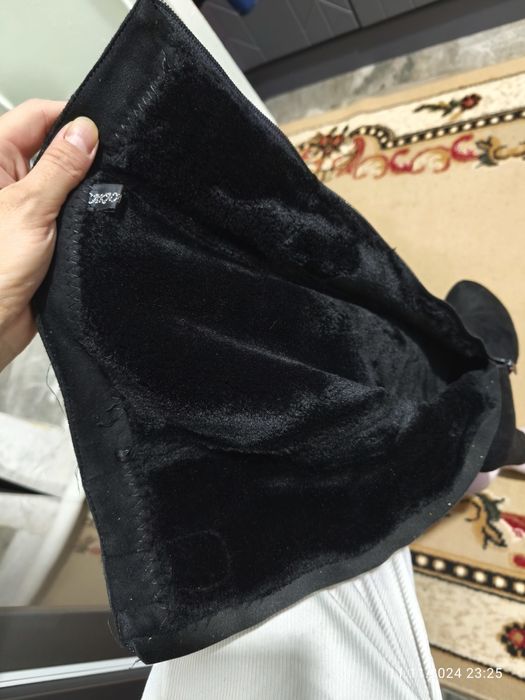 Зимние замшевые сапоги