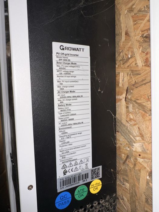 Invertor GROWATT de 5kw