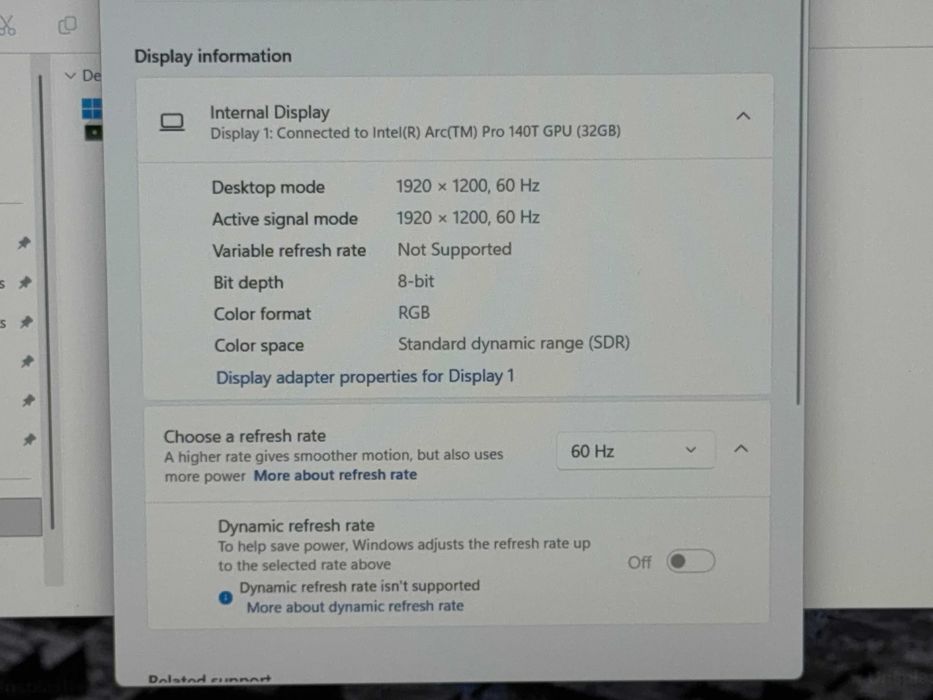 Dell Pro Max 16`Core Ultra 7-265H/64GB DDR5/1TB SSD/Nvidia RTX Pro 1000-8GB/Гаранция 27м/WUXGA 1920x1200