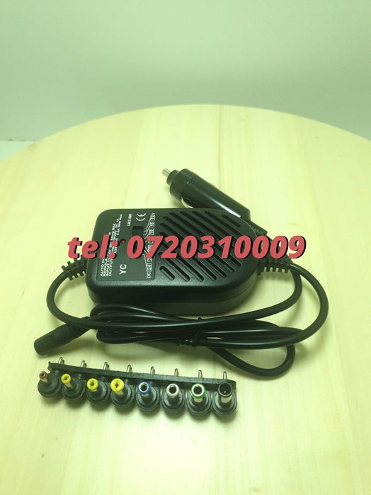 Incarcator Auto Universal Pentru Laptop80w Alimentare 12vcu 8 Cone
